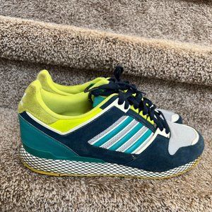 Adidas ZXZADV Blau Men's Multicolor Leather Suede Sneakers.